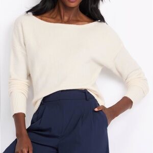 MONTGOMERY POST LISA LONGSLEEVE BOATNECK SWEATER WHITE - L